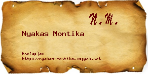 Nyakas Montika névjegykártya